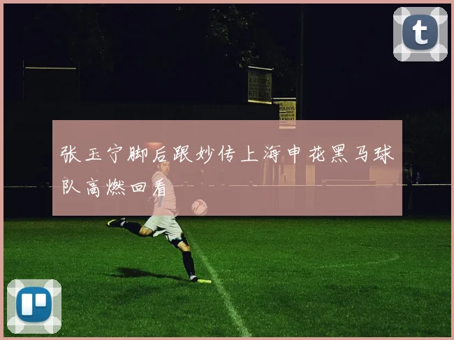 张玉宁脚后跟妙传上海申花黑马球队高燃回看